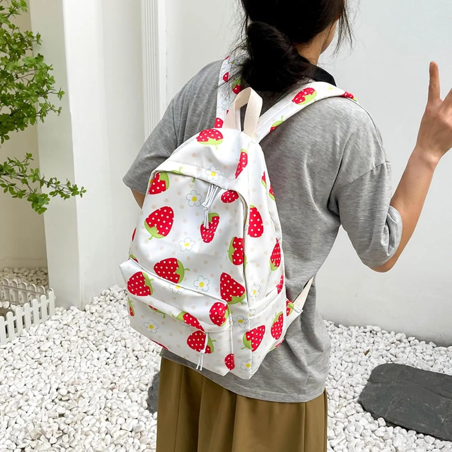 Mini Backpack Purse for Women Retro Large Capacity Solid Soft Fashion Backpacks School Backpack for Teen Girls(White)