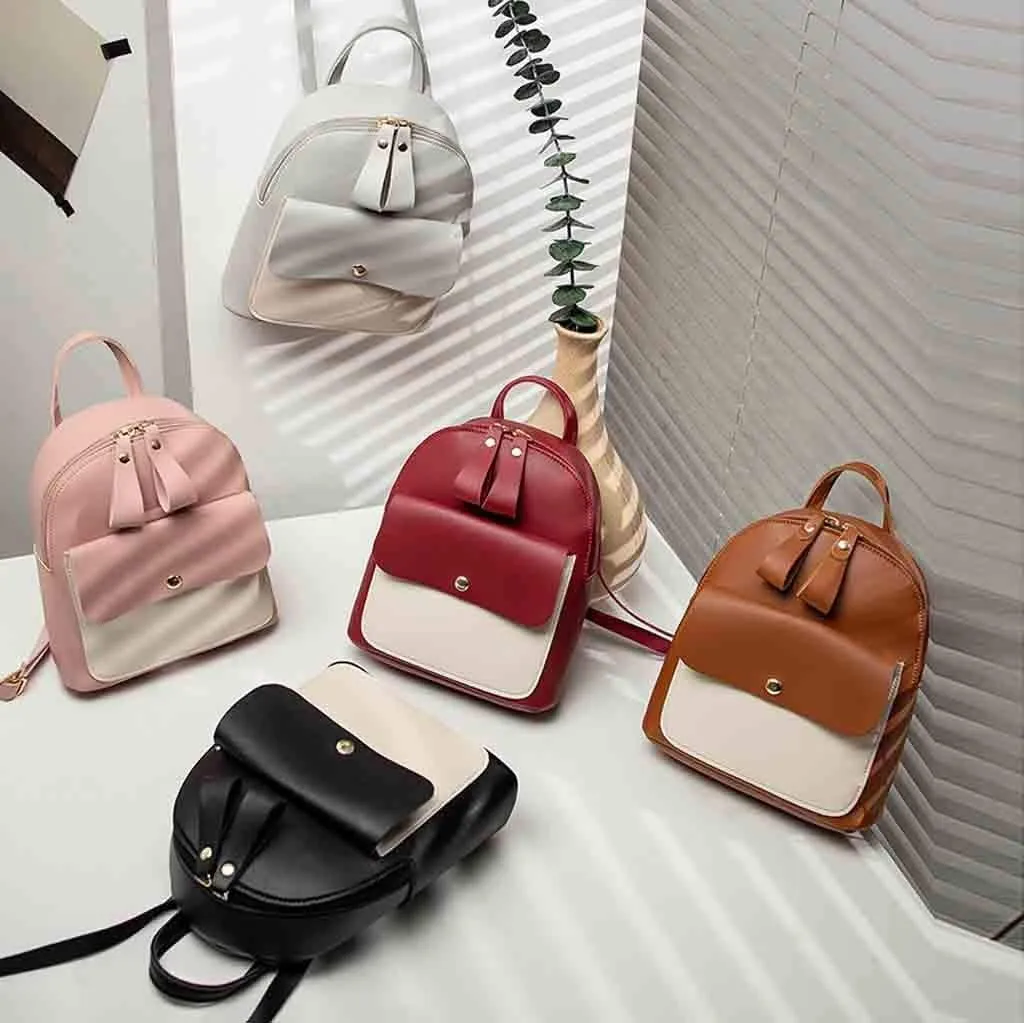 Mini Backpack Purse for Women Soft Leather Backpacks Travel Bags Cute Tote Mini Vegan Leather Backpack for Woman