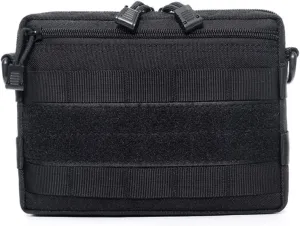 Molle Pouch Climbing Waist Bag Outdoor Nylon Fanny Clip Pack Backpack Attachment Black, Hiking Belt Bag