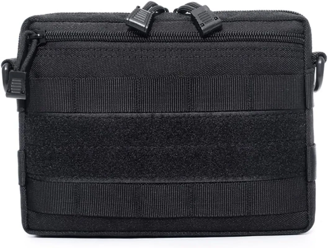 Molle Pouch Climbing Waist Bag Outdoor Nylon Fanny Clip Pack Backpack Attachment Black, Hiking Belt Bag
