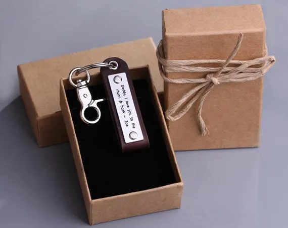 Monogrammed Leather Keychain/Key Fob