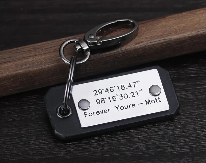 Monogrammed Leather Keychain/Key Fob