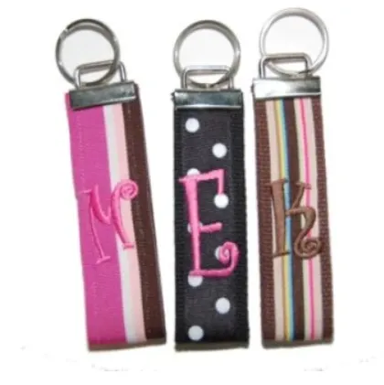 Monogrammed Wristlet Key Chain