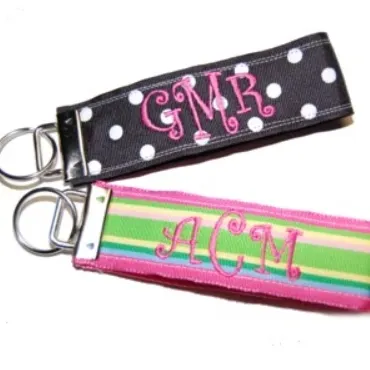 Monogrammed Wristlet Key Chain
