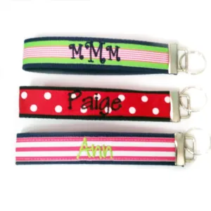 Monogrammed Wristlet Key Chain
