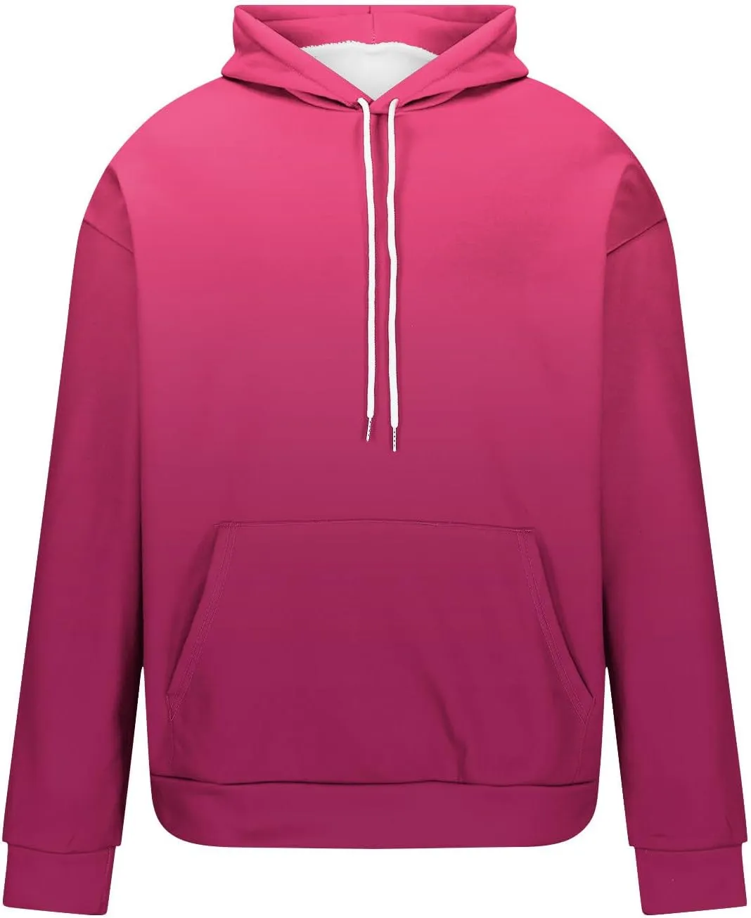 Muscularfit Mens Hooded Sweatshirt Drawstring Long Sleeve Gradient Color Casual Pullover Shirt Gym Athletic Oversized Hoodie