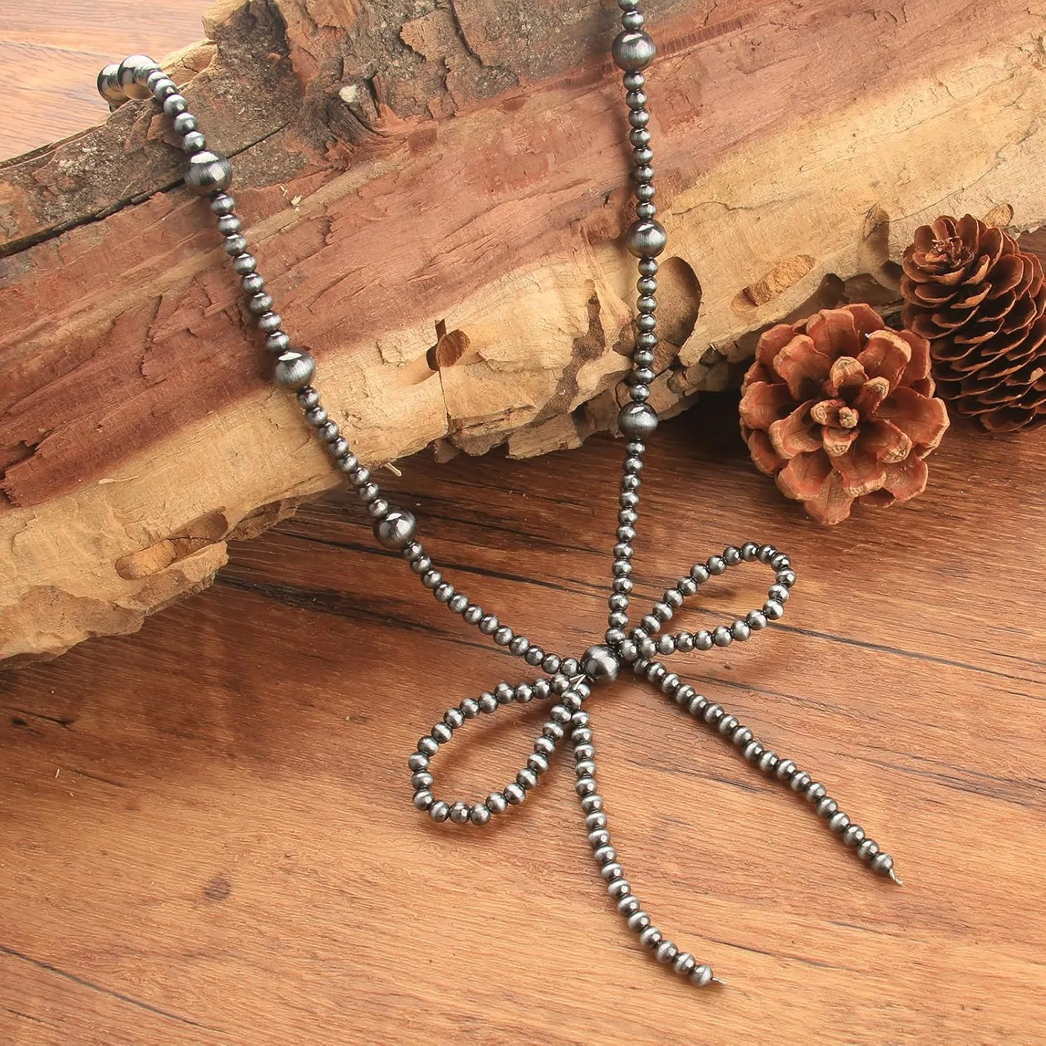 Navajo Pearl Bow Necklace Western Jewelry for Women Cowgirl Turquoise Necklaces Jewelry