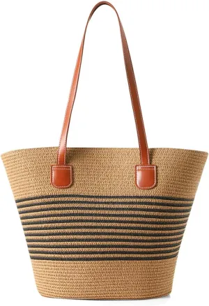Nollia Straw Bags For Women | Travel Straw Totes Bag, Summer Woven Handmade, Shoulder Bag Handbag