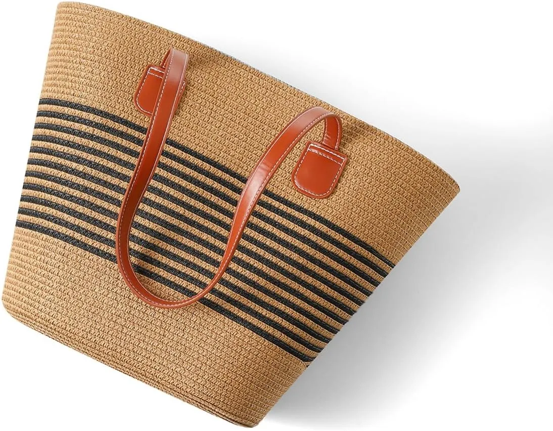 Nollia Straw Bags For Women | Travel Straw Totes Bag, Summer Woven Handmade, Shoulder Bag Handbag