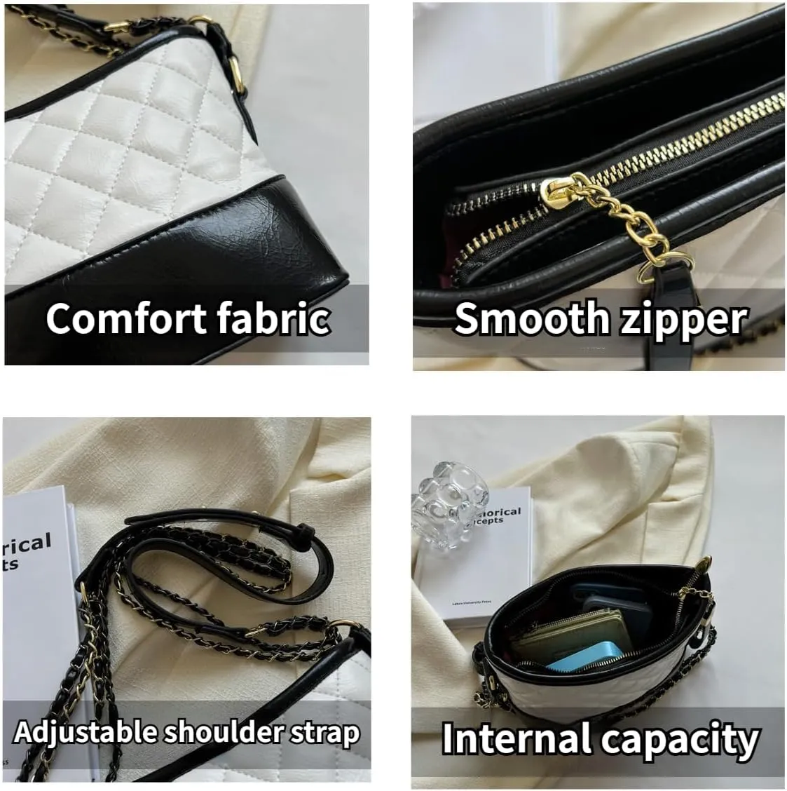 Old Money Aesthetic Shoulder Bag Womens Totes Purse Leather Hobo Bags Crossbody Bags for Women