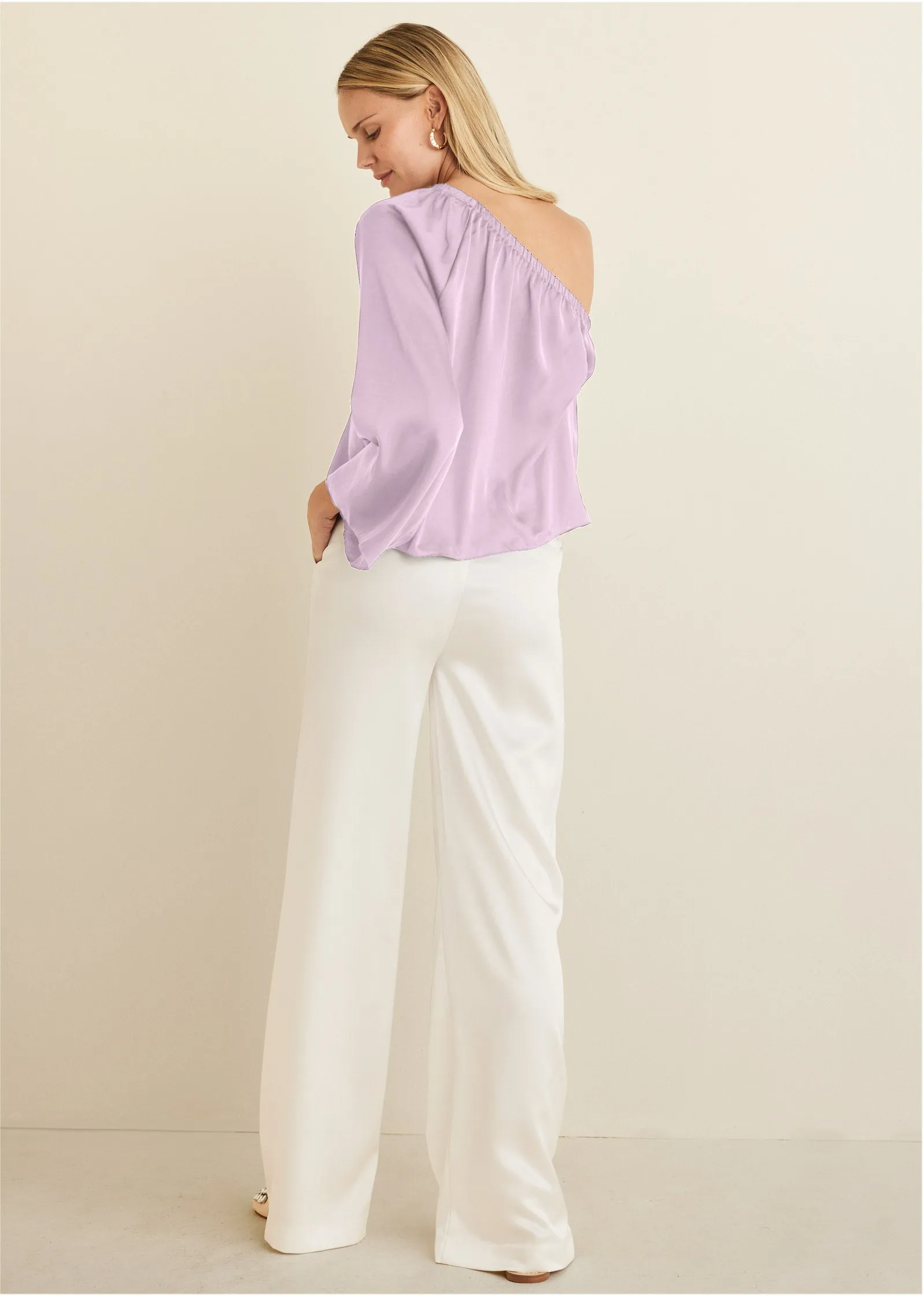 One Shoulder Top - Lilac