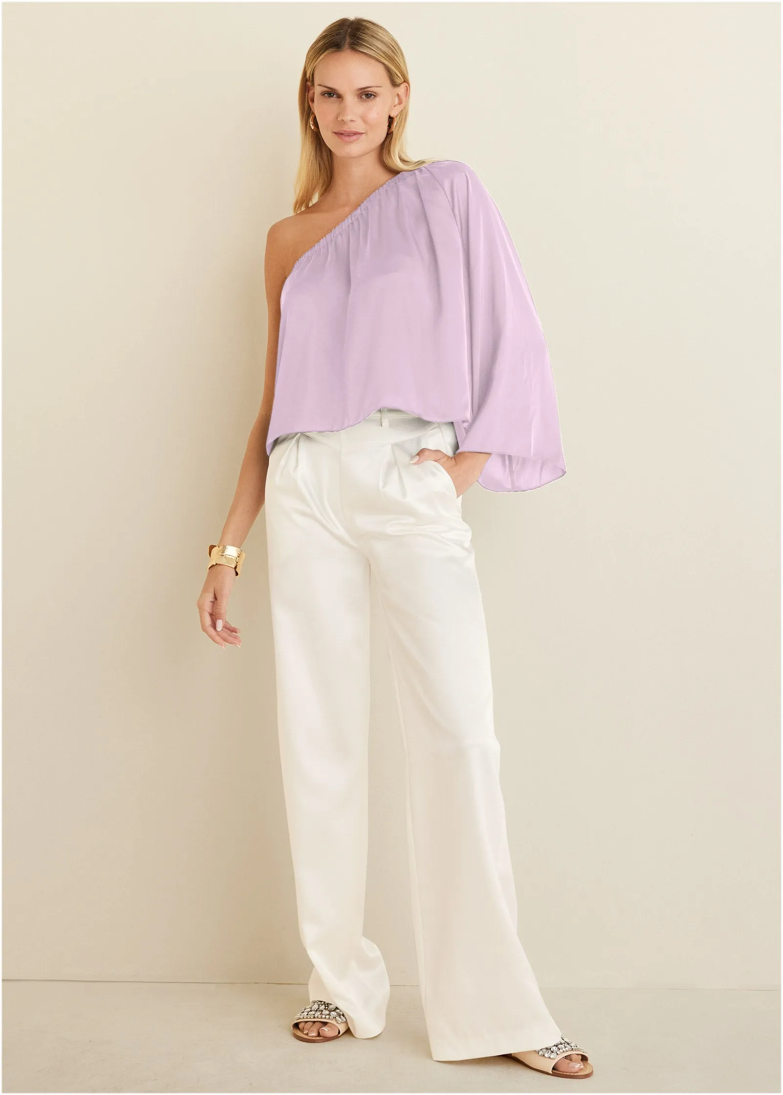 One Shoulder Top - Lilac