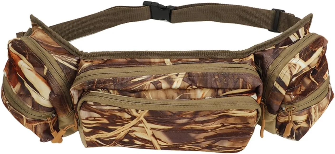 Outdoor Fishing Waist Bag Adjustable Camouflage Hiking Mountaineering Storage Pouch for Travel robust Design