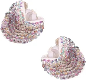 PartyKindom Ballet Dance Shoes Toe Pads Elastic Band Half Sole for Yoga Folk Modern Ballroom Jazz Size l Multi