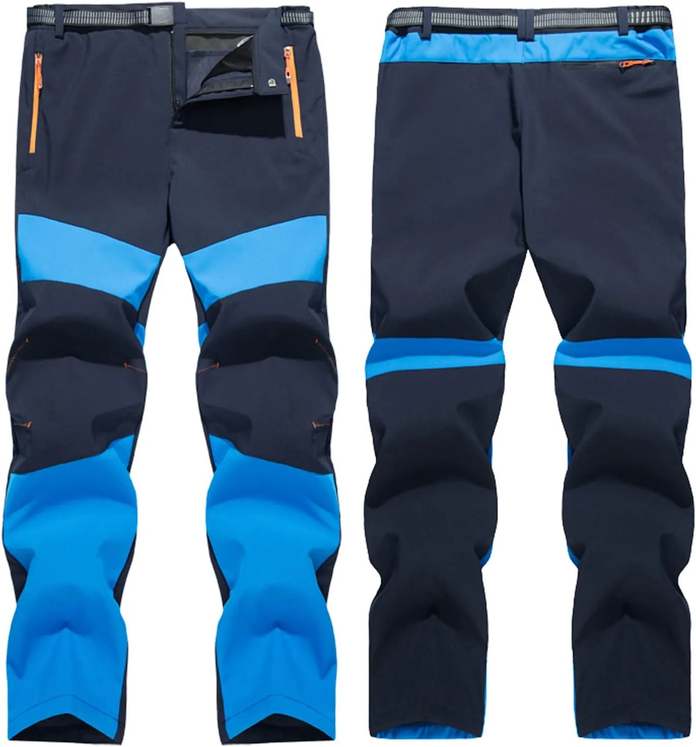 Patchwork Pants for Men Athletic-Fit Plush Thickened Assault Pants Stylish Waterproof Athletic Climbing Trousers