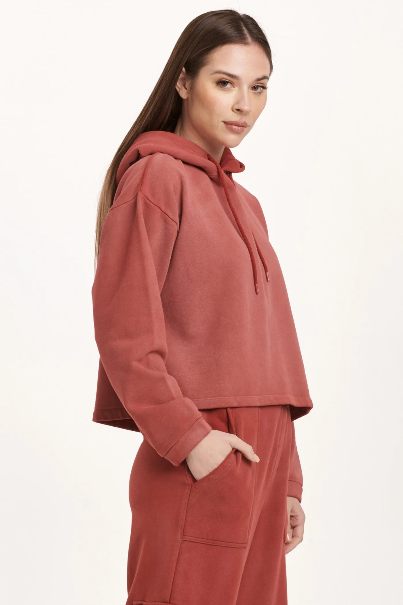 PAXTON HOODIE SWEATSHIRT INTENSE RUST