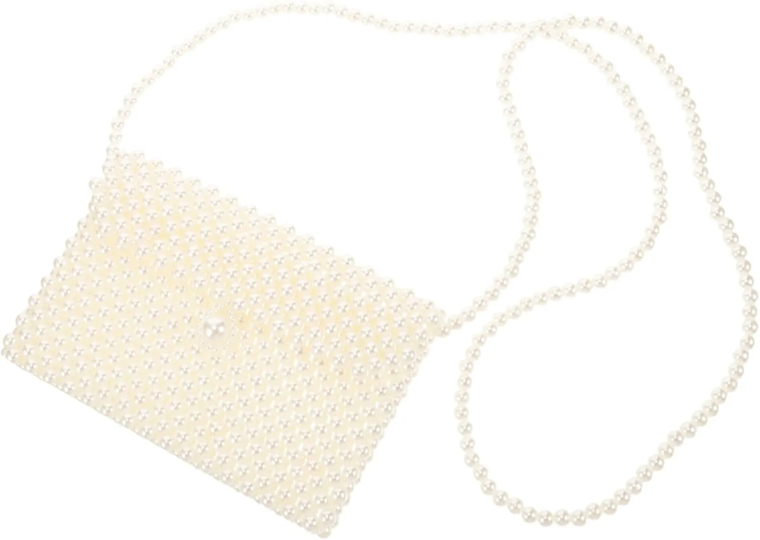 Pearl Beaded Shoulder Bag Fashion Evening Cell Phone Pouch Messenger Bag Crossbody