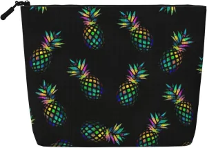 Pineapple Print Cosmetic Bags for Women Large Capacity Purse Travel Toiletry Zipper Storage Pouch