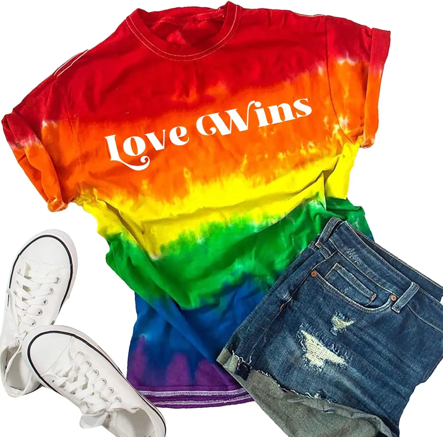 Pride T Shirts Women Rainbows Heart Graphic Tees Shirts LGBT Shirts Casual Short Sleeve Tops