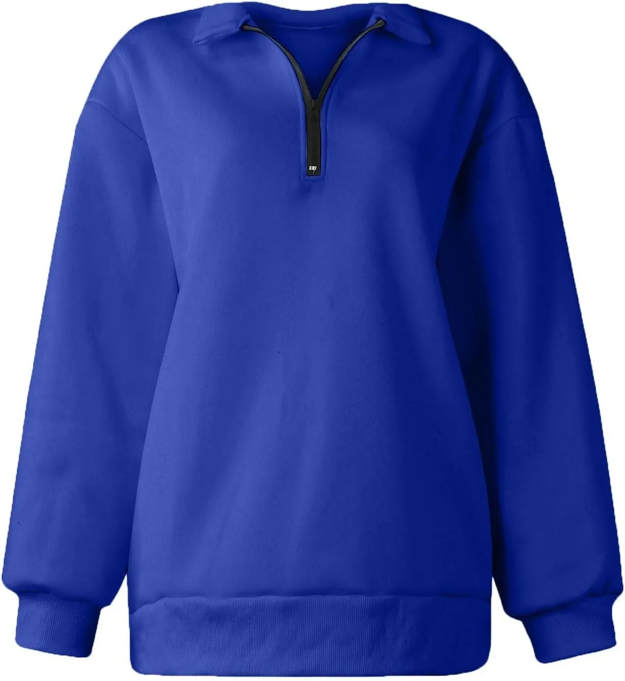 Quarter Zip Pullover Women Sweatshirts Half Zipper 2024 Oversized Long Sleeve Fall Fashion outfits Clothes
