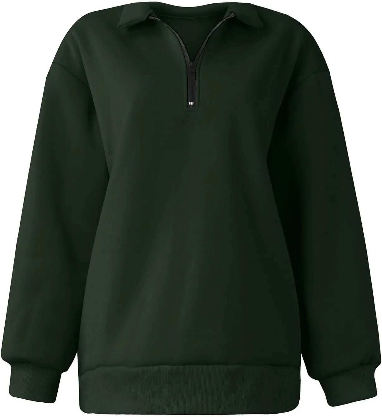 Quarter Zip Pullover Women Sweatshirts Half Zipper 2024 Oversized Long Sleeve Fall Fashion outfits Clothes