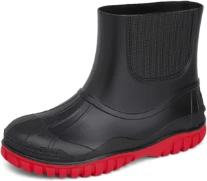 Rain Footwear, High Heels Waterproof Rain Boots Rain Shoes Rainboots (Size : 11)
