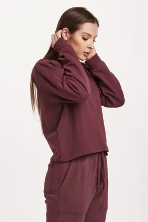RAYA SCOOP BACK SWEATSHIRT PLUM BERRY
