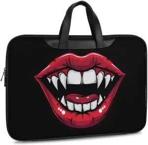 Red Clown Vampire Mouth Creepy Lips Laptop Tote Bag Waterproof Computer Carrying Case Business Office Briefcase