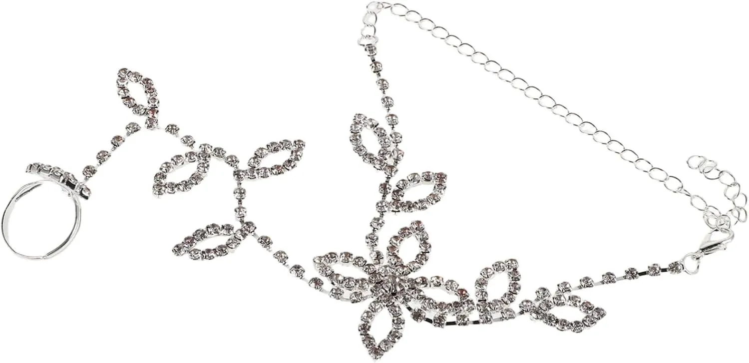 Rhinestone Anklet Foot Jewelry Wedding Jewelry Summer Sandal Accessory Boho Style Anklet