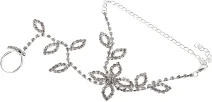 Rhinestone Anklet Foot Jewelry Wedding Jewelry Summer Sandal Accessory Boho Style Anklet