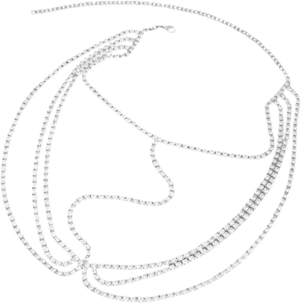 Rhinestone Headband for Women Bridal Headpiece Chain Jewelry Face Jewelry Shiny Rhinestones