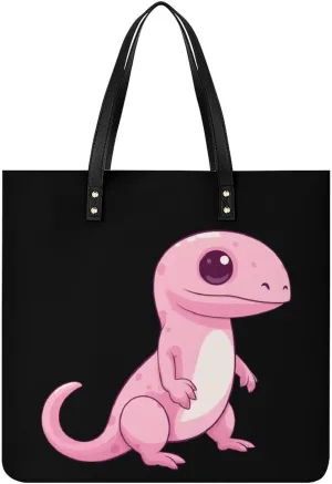 Salamander Tote Bags PU Leather Top Handle Satchel Handbags Shoulder Bags Travel Purse for Women Men