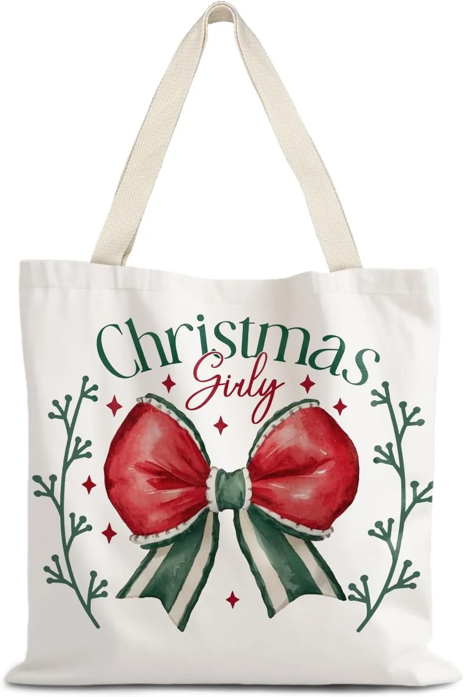 Santa Claus dogs cats cows Christmas Tote Bags for Woman,Reusable Grocery Bags Shopping Bags