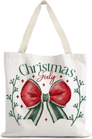Santa Claus dogs cats cows Christmas Tote Bags for Woman,Reusable Grocery Bags Shopping Bags