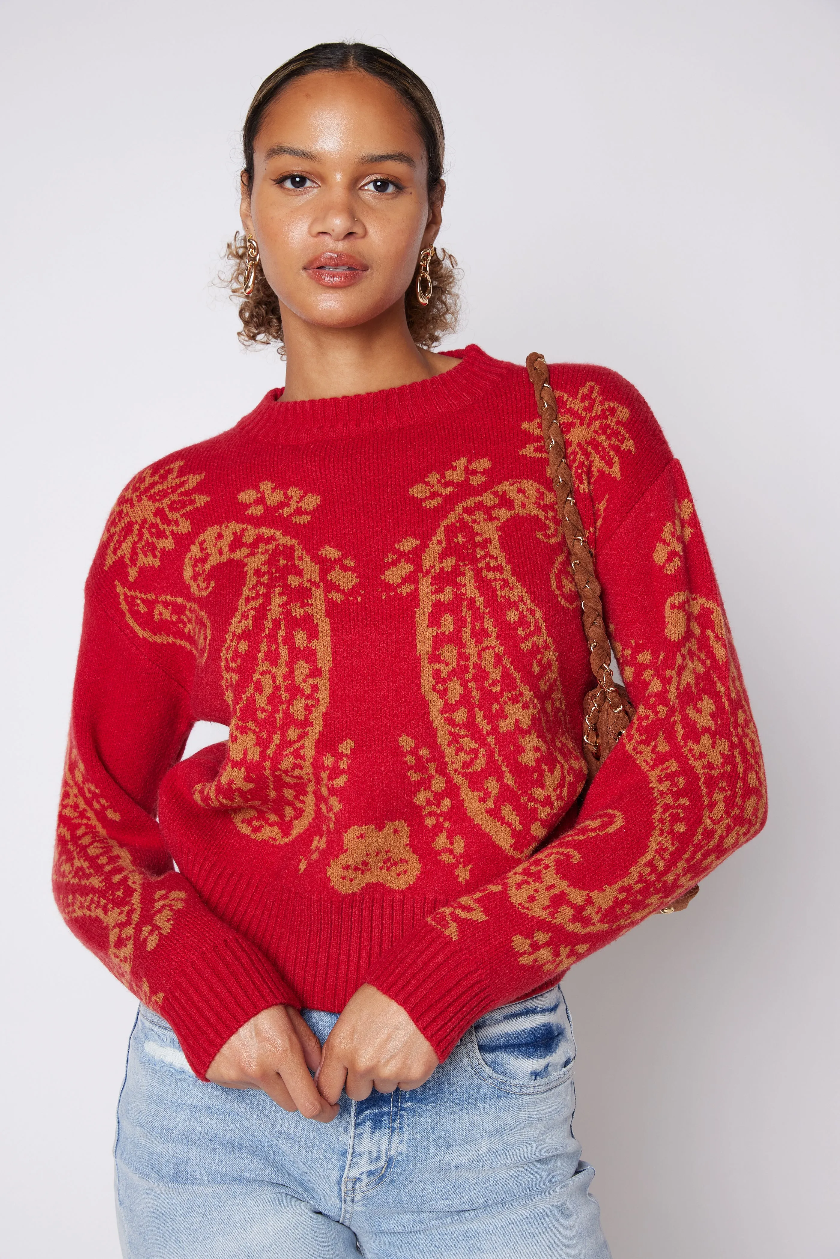 Sara Paisley Knit Sweater