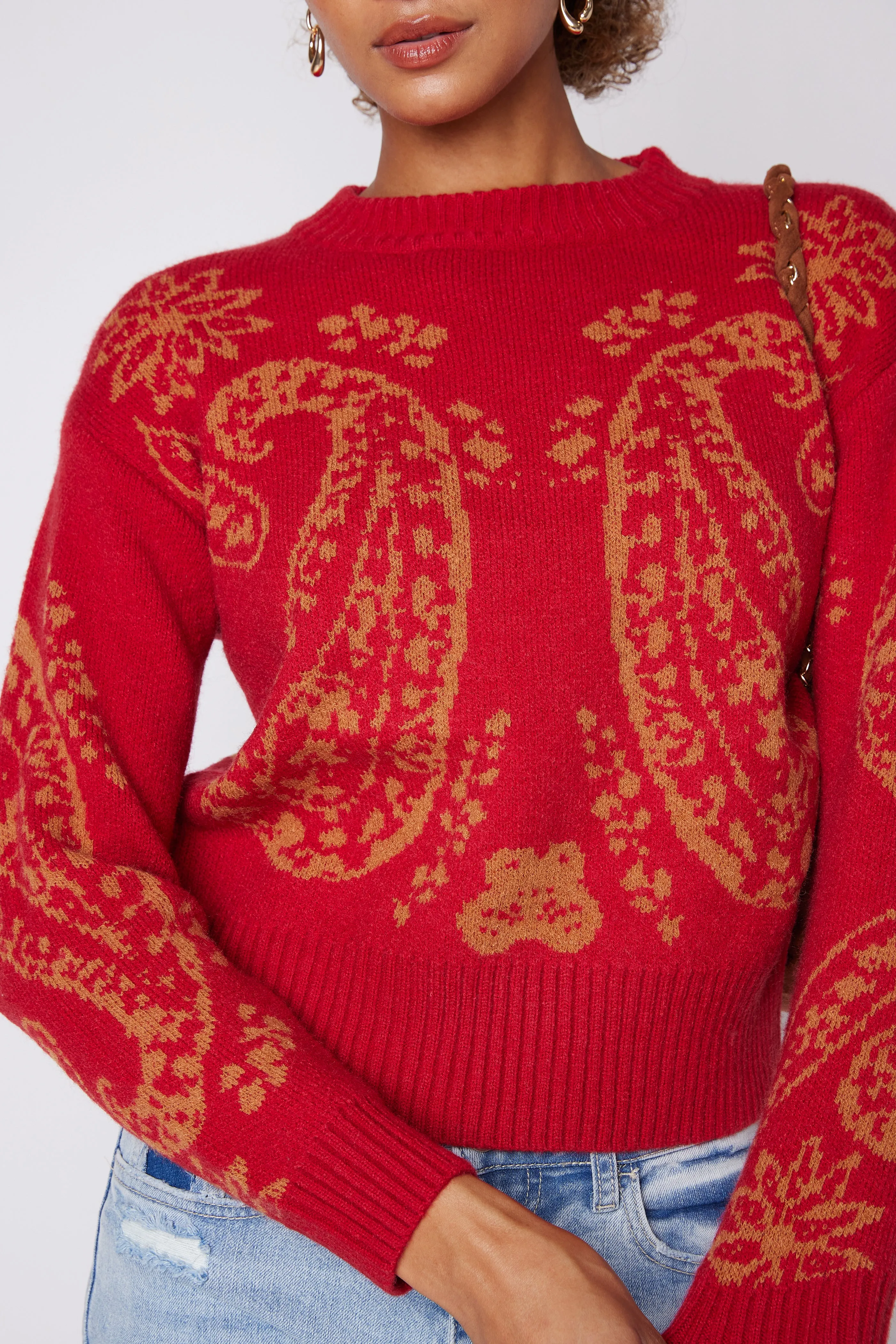 Sara Paisley Knit Sweater
