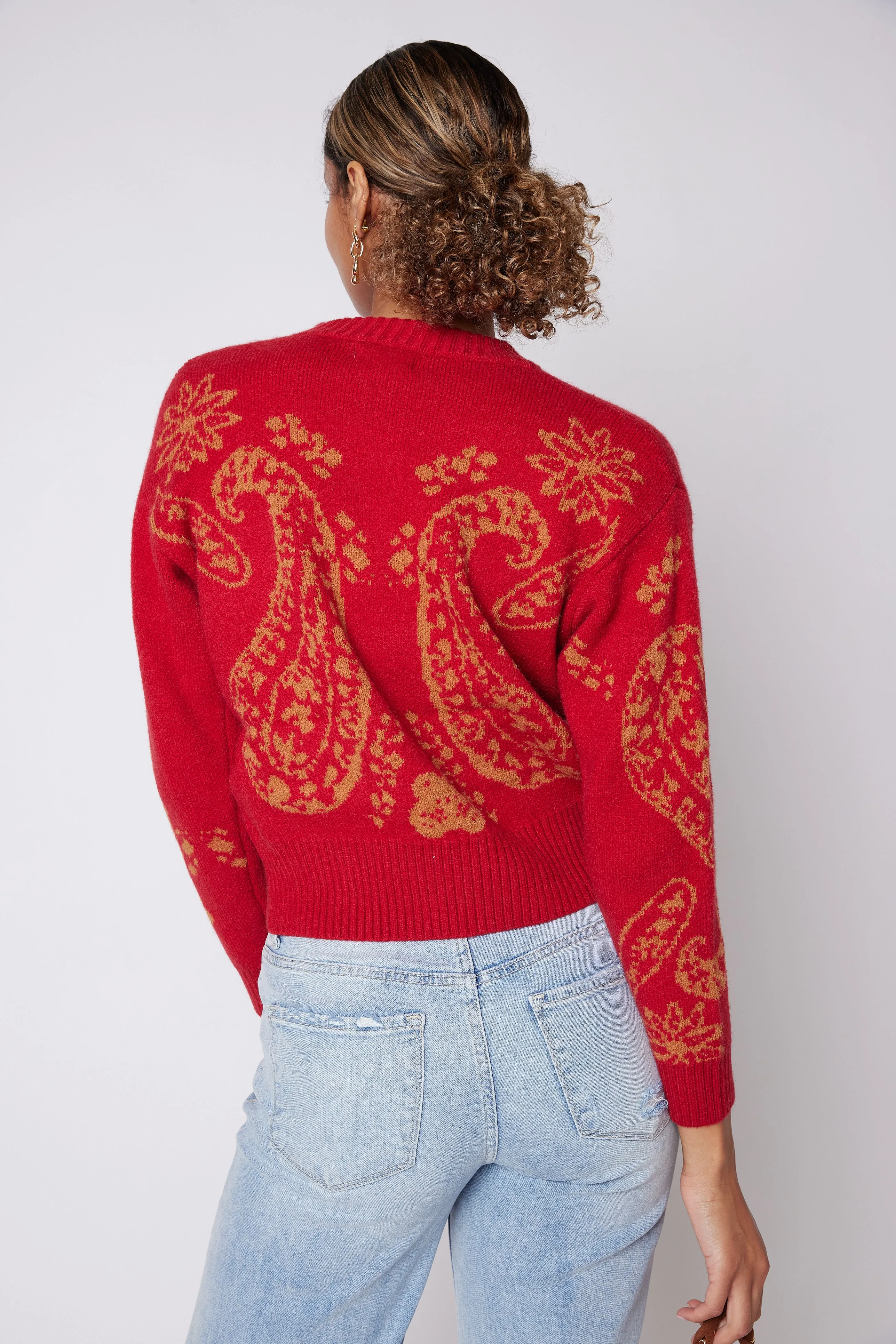 Sara Paisley Knit Sweater