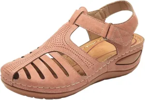 SBGMoSJ Orthopedic Flats for Women Dressy Orthopedic Shoes for Women Wide Feet Sandals for Women Outdoor Women's Athletic Outdoor Sandals Slides Black Chunky Heels for Women Red Block Heels
