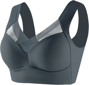 Seamless Sexy Push Up Bras for Older Women Wireless Forme Posture Correcting Sports Bra with Support Bra for Seniors