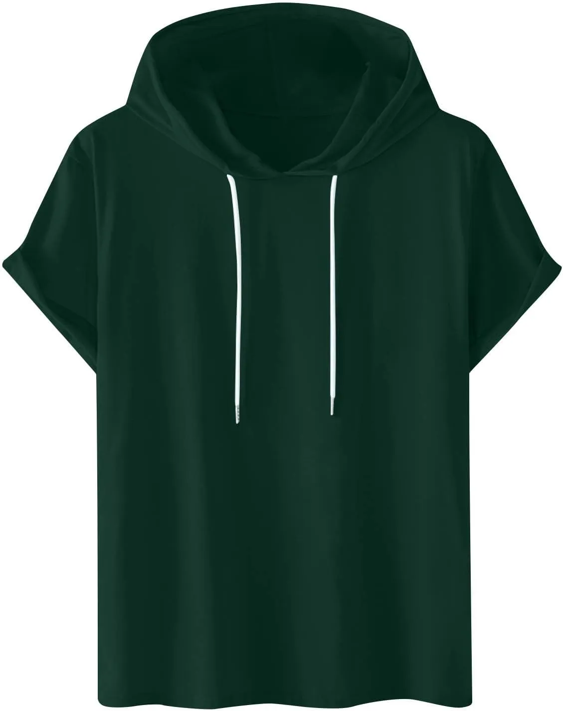 Short Sleeve Hoodies for Men Gym Workout Sweatshirt Lightweight Athletic Pullover Plus Size Hooded T Shirt Active Tops