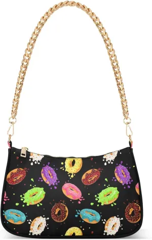 Shoulder Bag for Women Colored Doughnut Hobo Purses Handbags for Women with Chain Strap