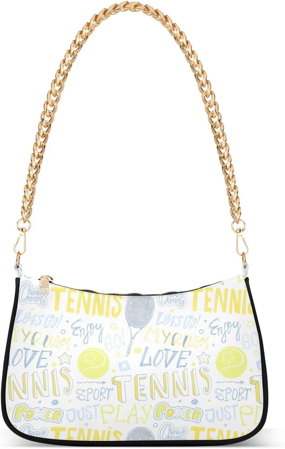 Shoulder Bag for Women Sport Tennis Pattern Hobo Purses Handbags for Women with Chain Strap