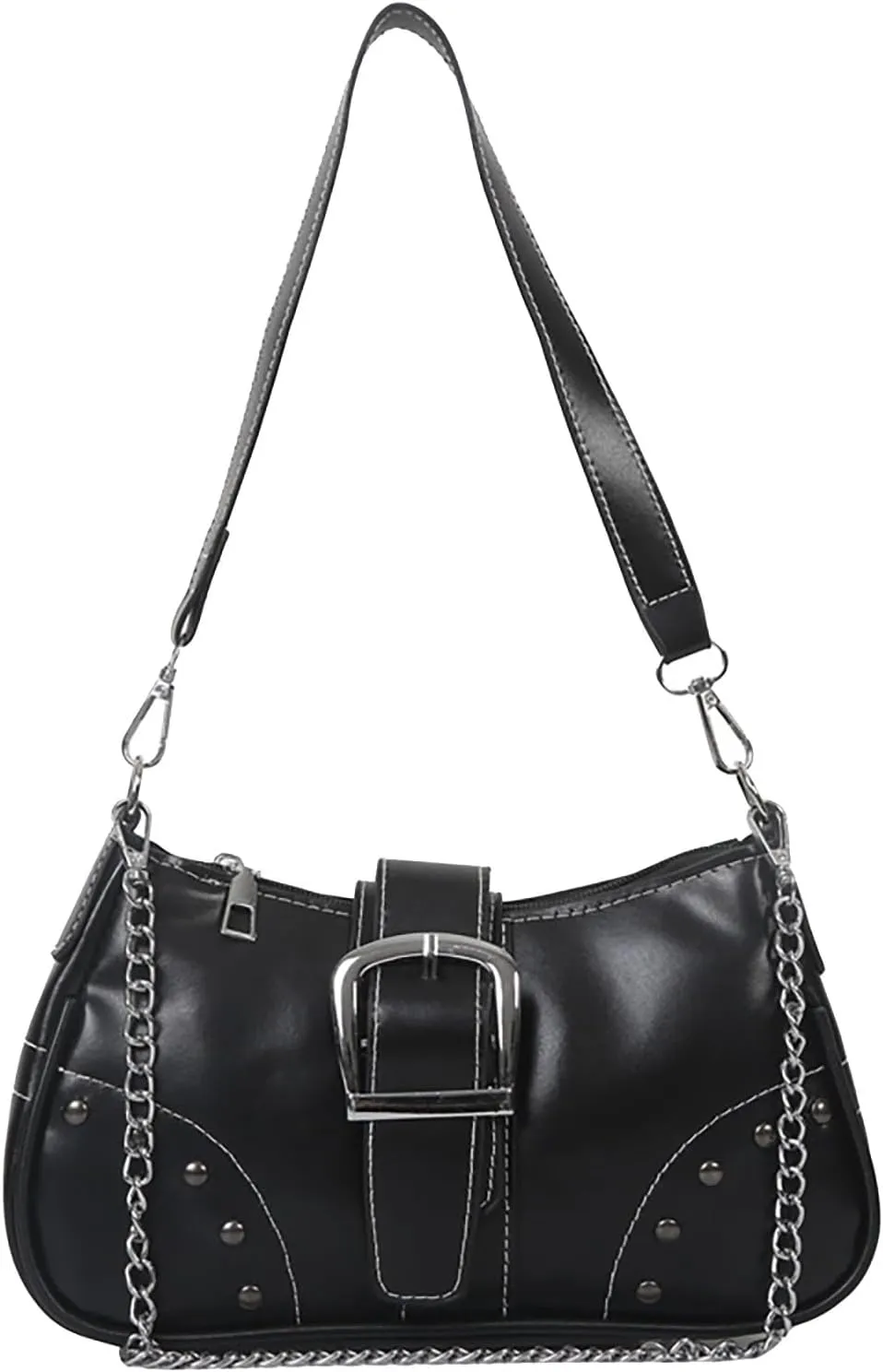 Shoulder Bags for Women Fashion Rivet Chain Ornament Satchel Shoulder Handbags Trendy Vintage Daily Use Purses