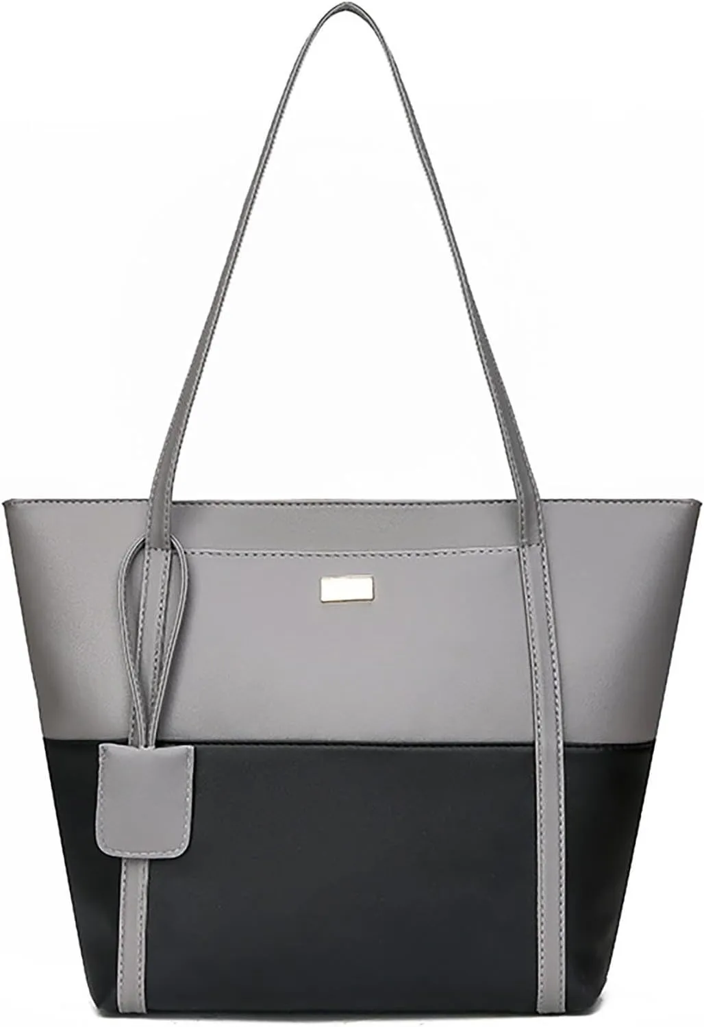 Shoulder Bags for Women Faux Leather Patchwork Large Capacity Tote Bag Simple Laptop Handbags Shopping Work Satchel