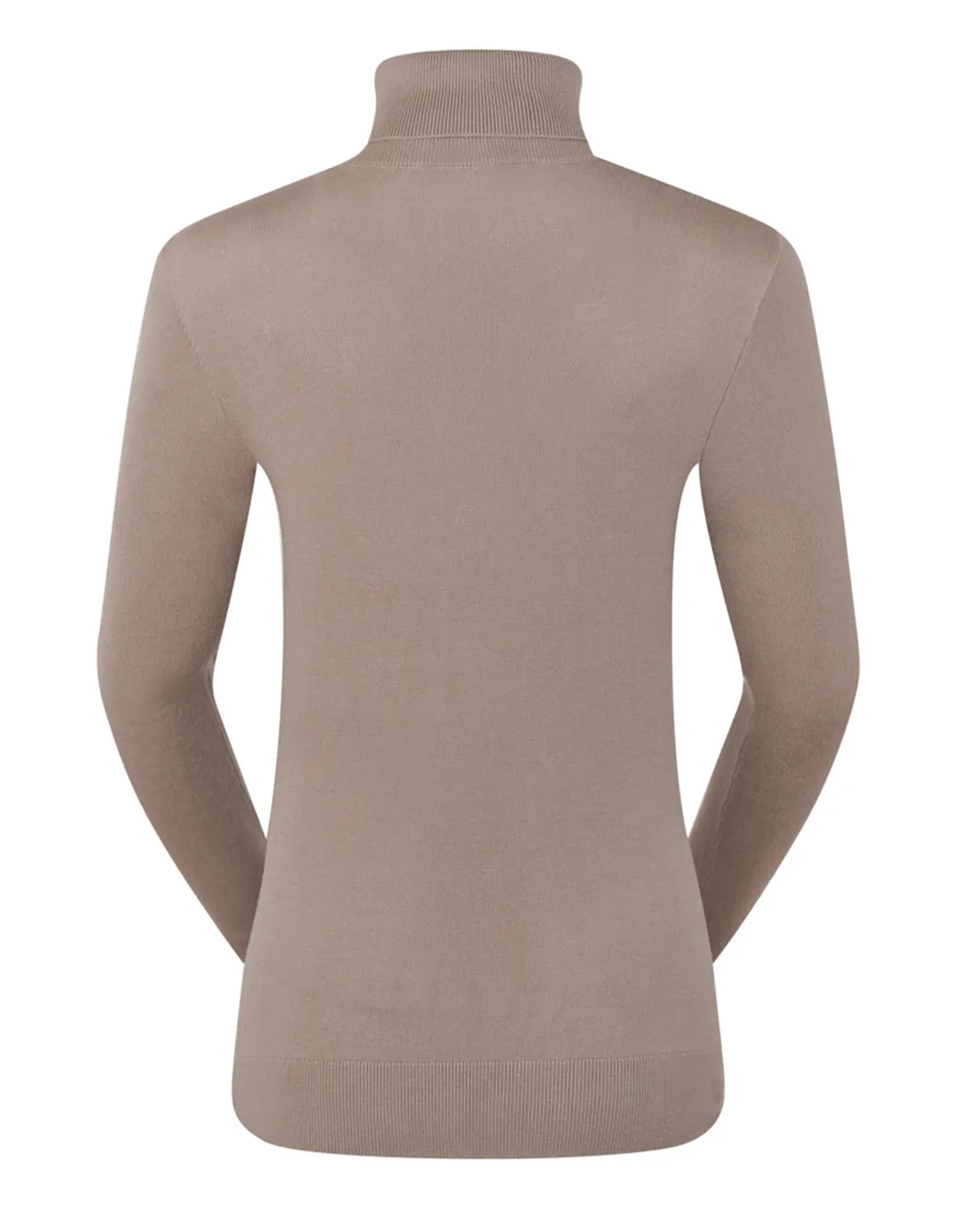SIZE L - PURE GOLF Simone Roll Neck Jumper 505 Cappuccino
