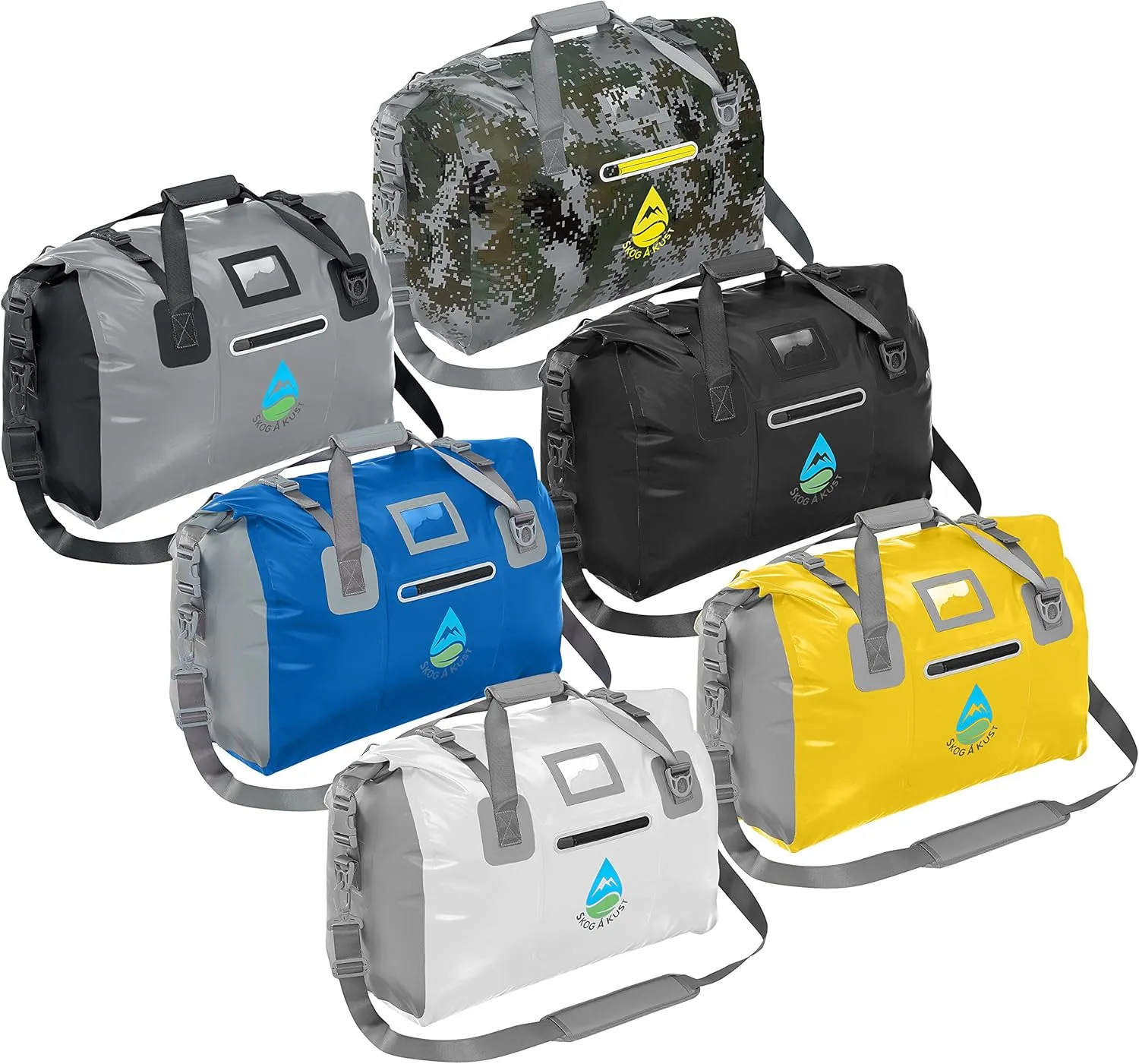 Skog  Kust Duffelsak Heavy Duty Waterproof Duffel - Gear Bag for Sports, Travel, & More - 40L DigiCamo