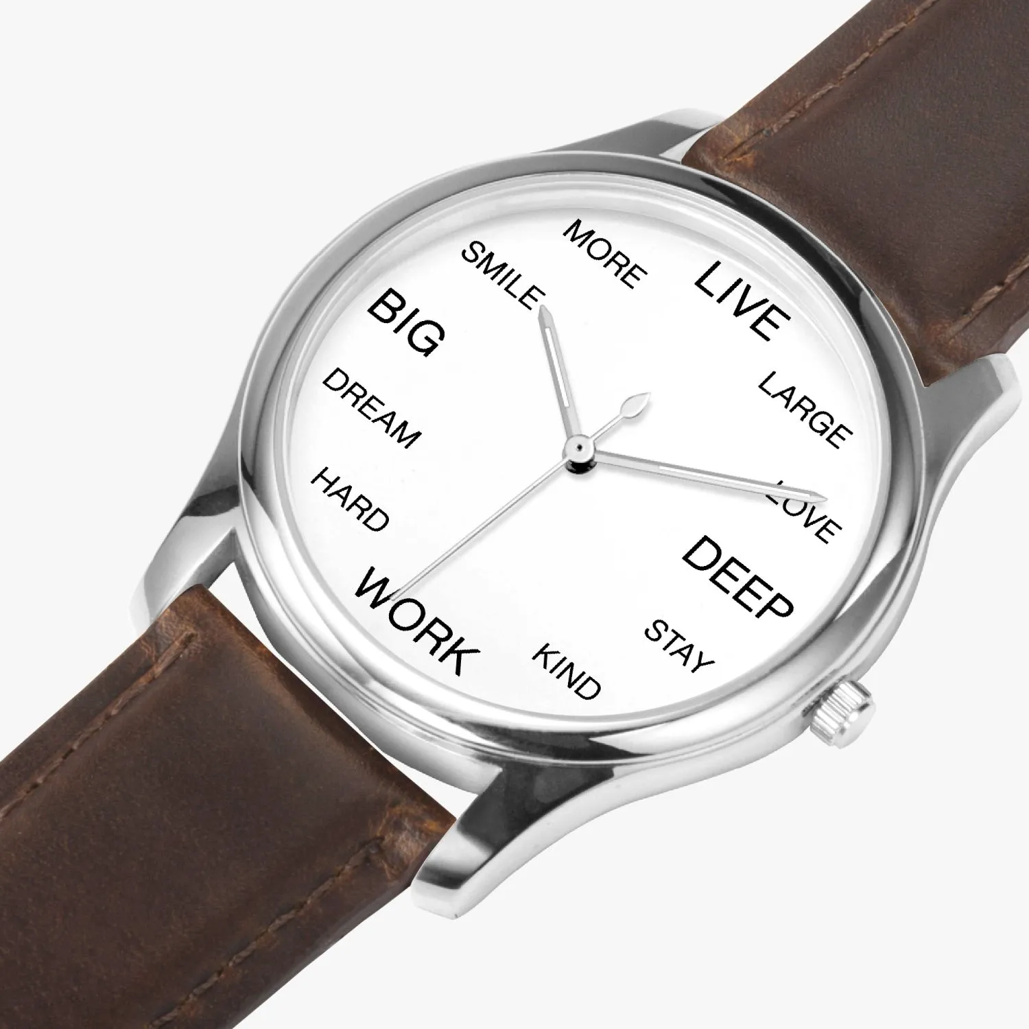 Smile More Love Deep Motivational Quotes Quartz Watch