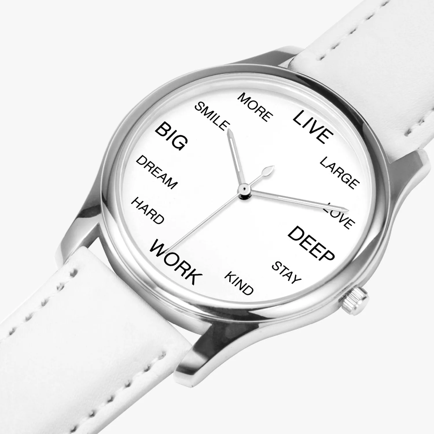 Smile More Love Deep Motivational Quotes Quartz Watch