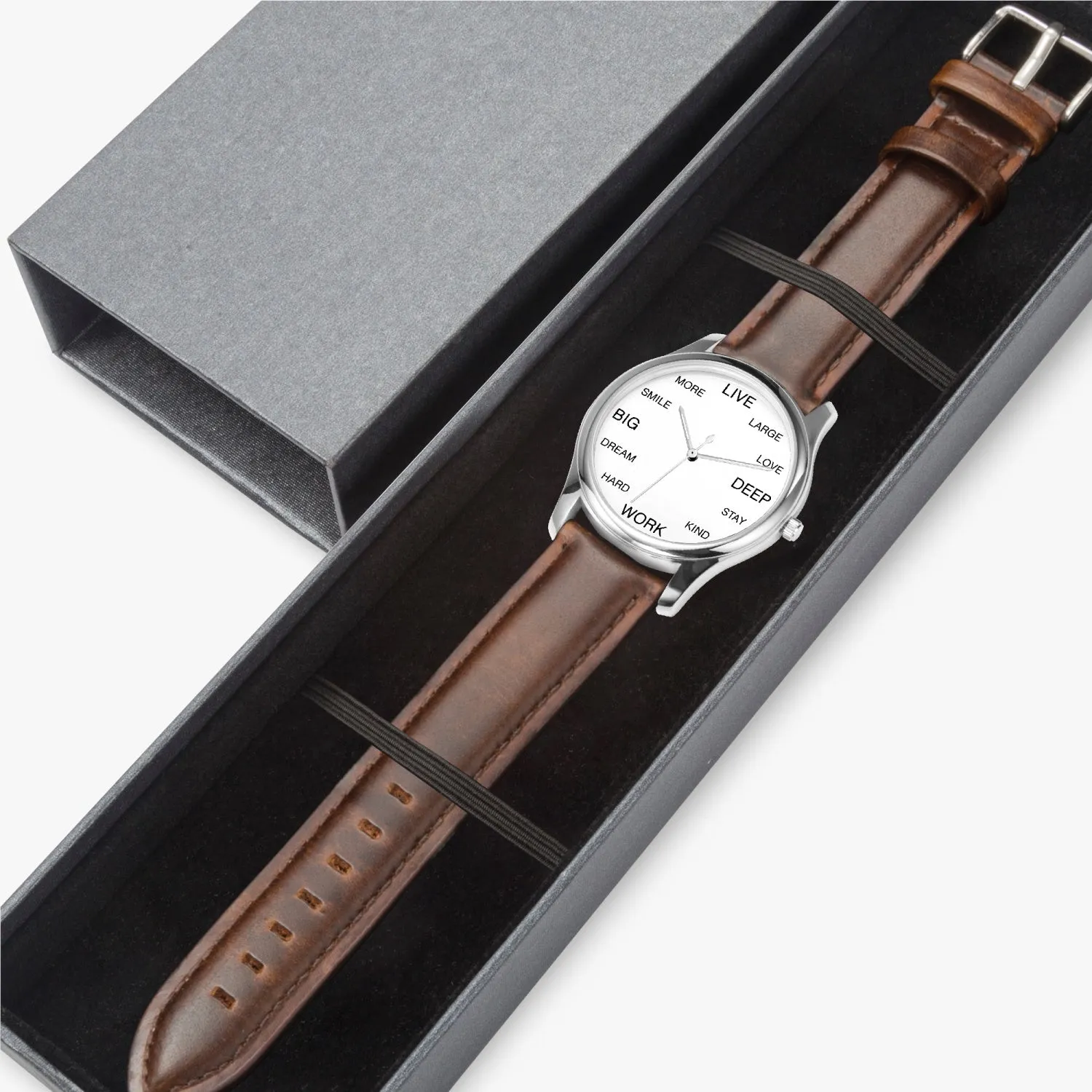 Smile More Love Deep Motivational Quotes Quartz Watch