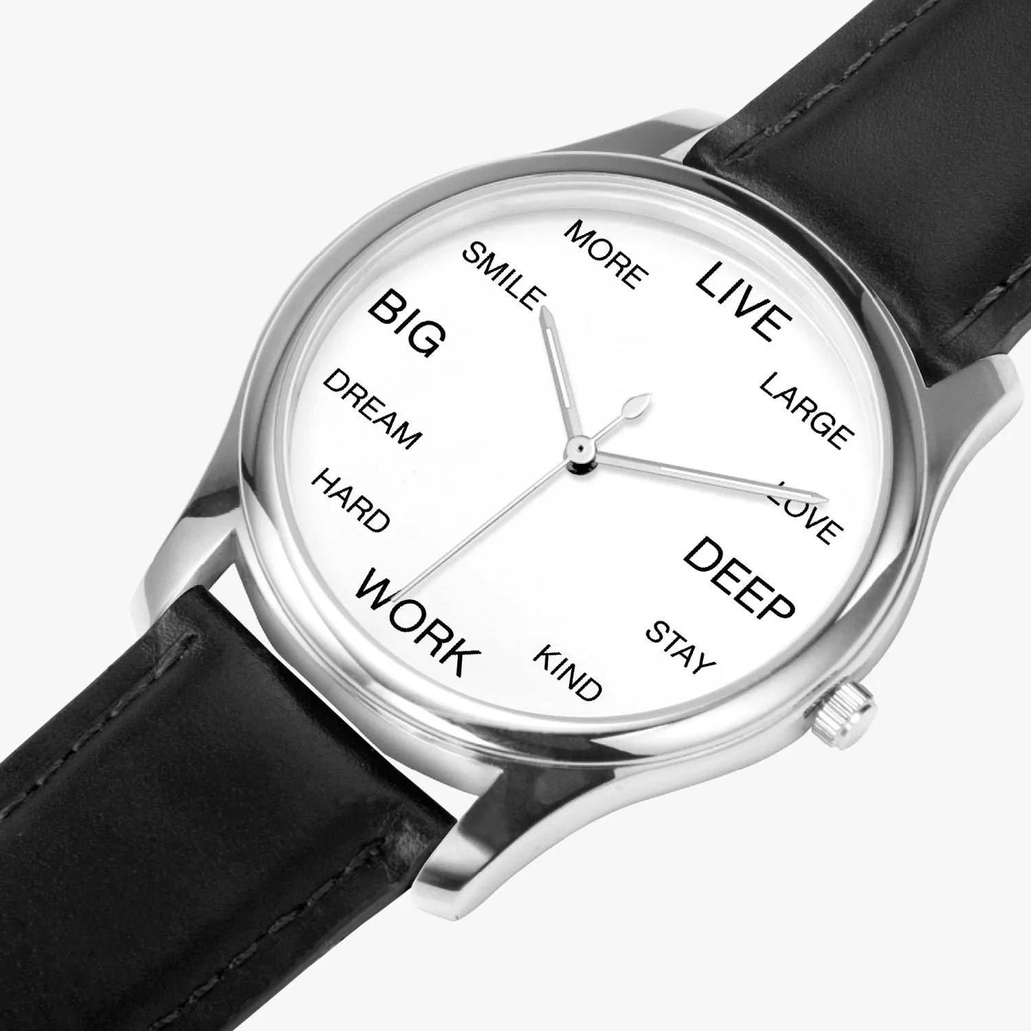 Smile More Love Deep Motivational Quotes Quartz Watch